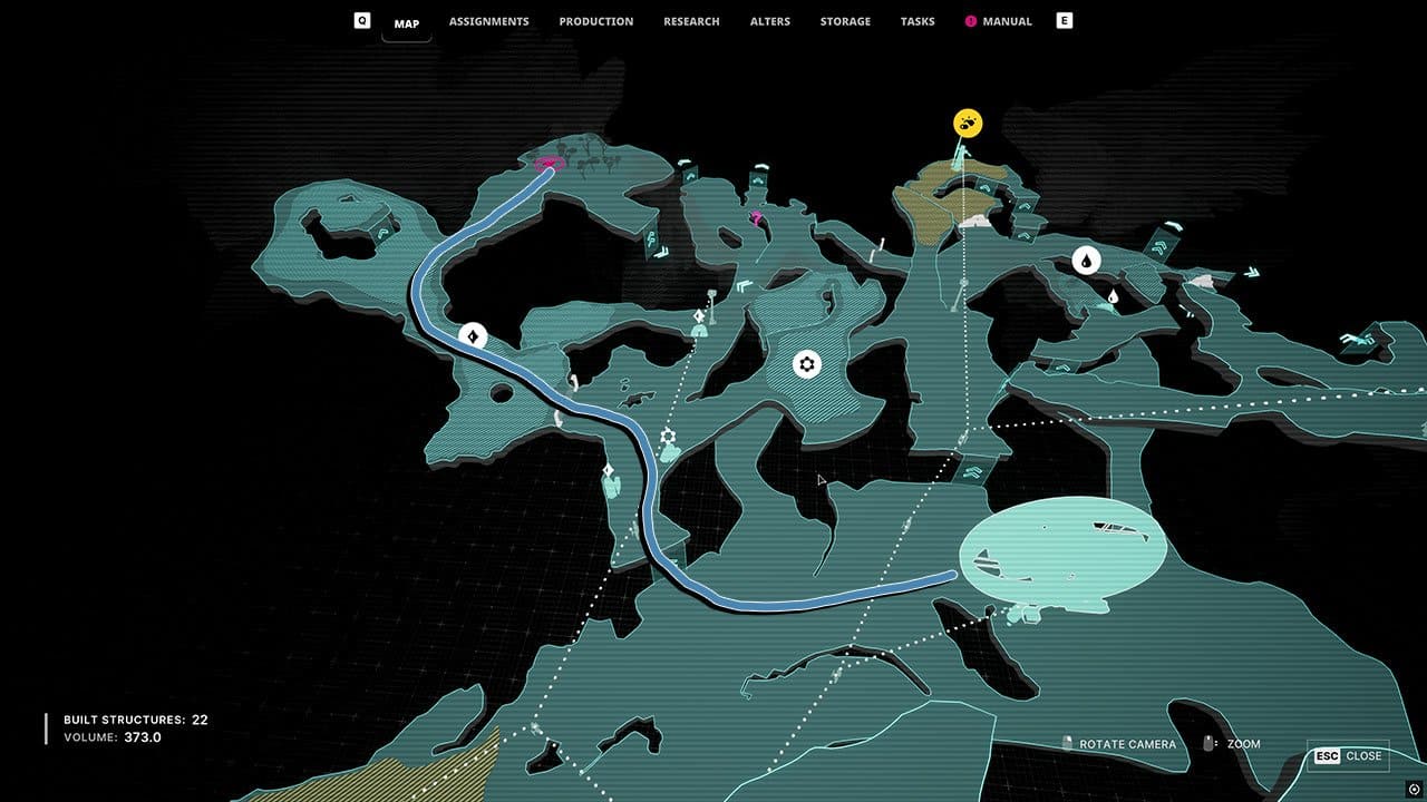 A map with a route on it showing players where to find and how to reach the Holo Disc