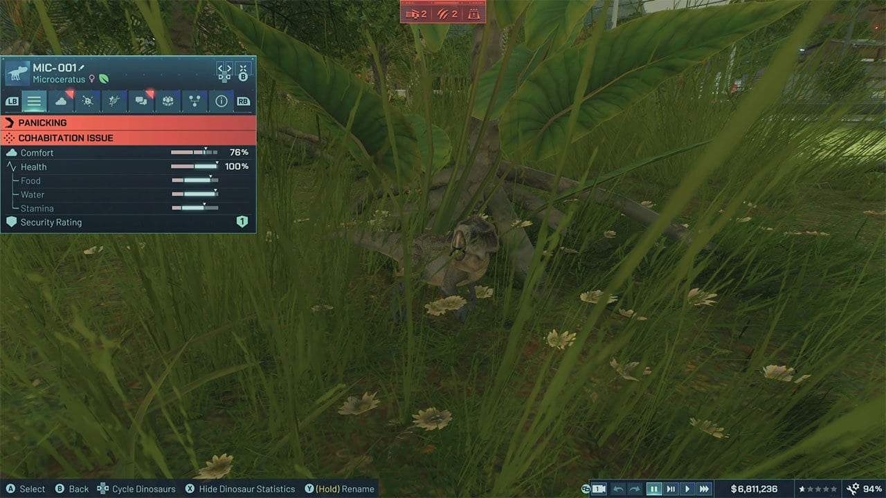A Microcertaus panicking