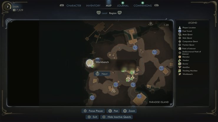 A map showing where to find the Ministry Of Accuracy
