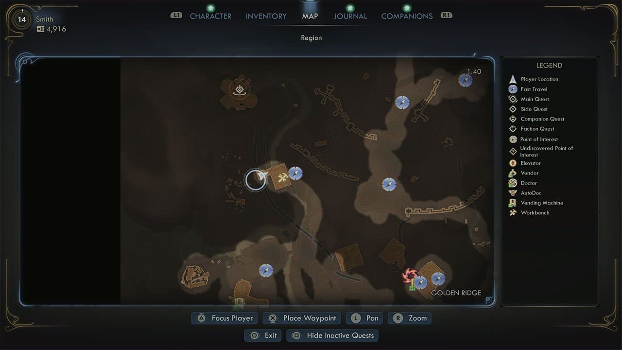 A map showing the location of The Dream Of Stars Mural Fragment #3