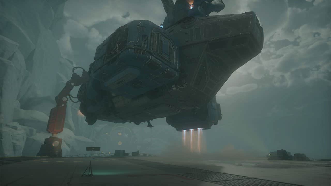 An image of a landing ship in The Outer Worlds 2