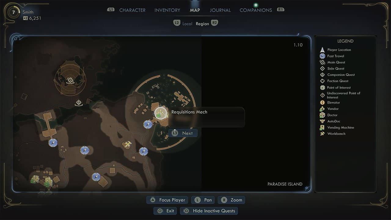 A map showing where to find the West Point Merchant