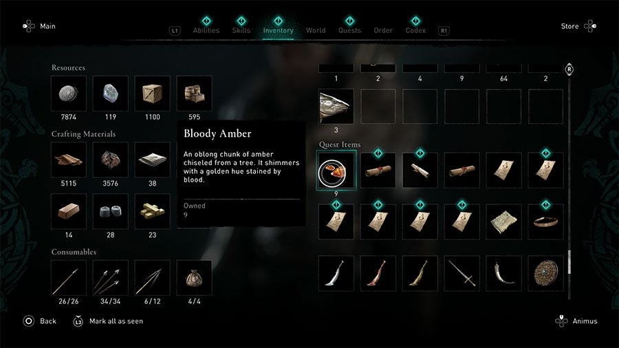 What To Do With Bloody Amber In AC Valhalla Wrath of the Druids
