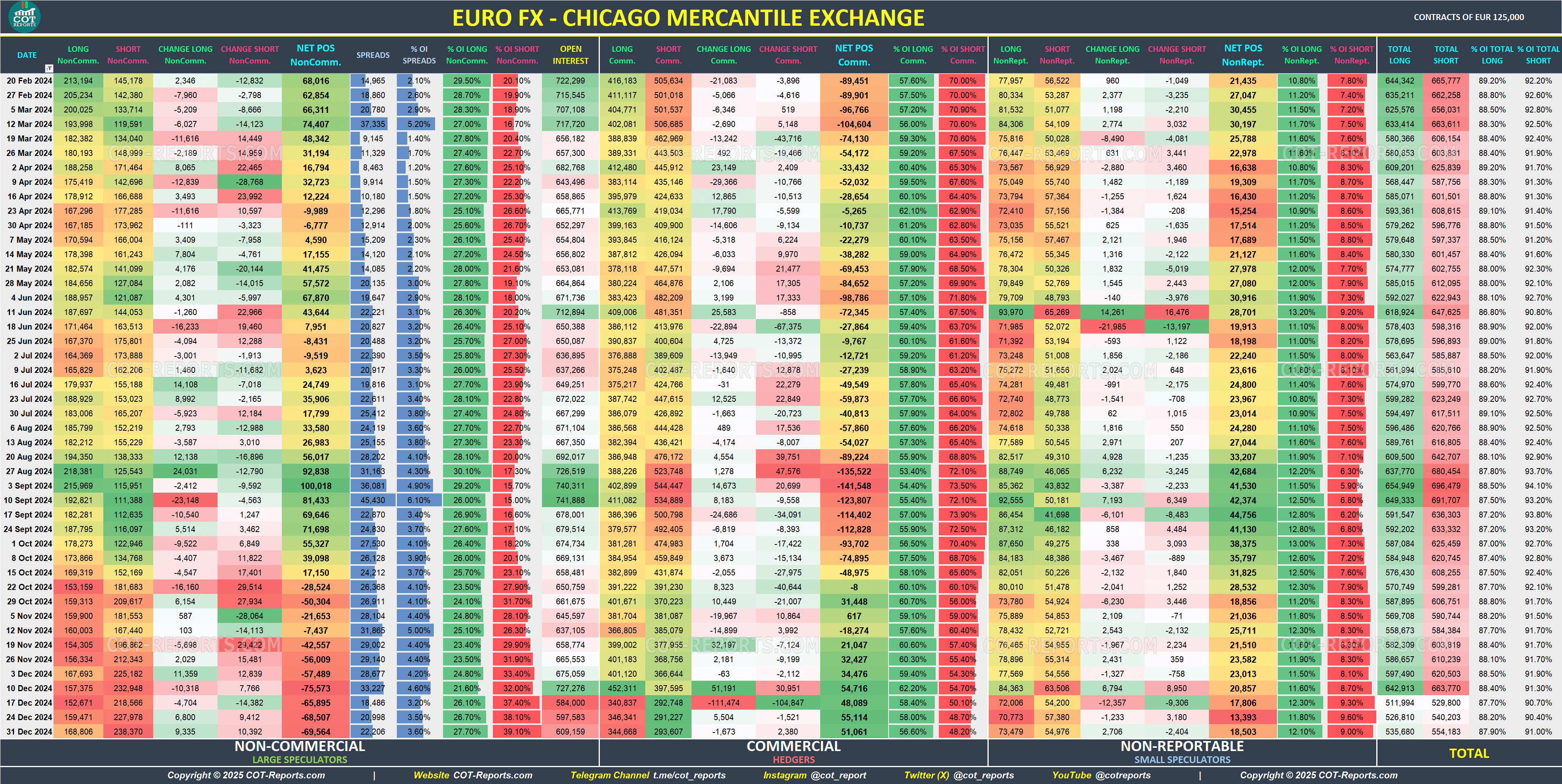 2024 Euro EUR Detailed COT Report